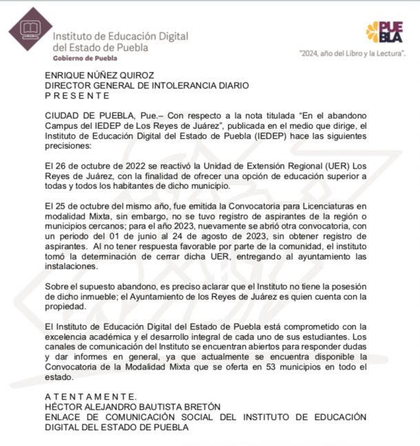 IEDEP Chignahuapan - Instituto De Educación Digital Del Estado De Puebla