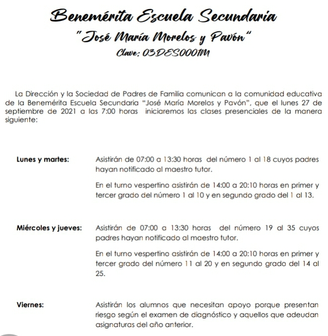 Secudaria Secundaria Gral. Jose Ma. Morelos Y Pavon