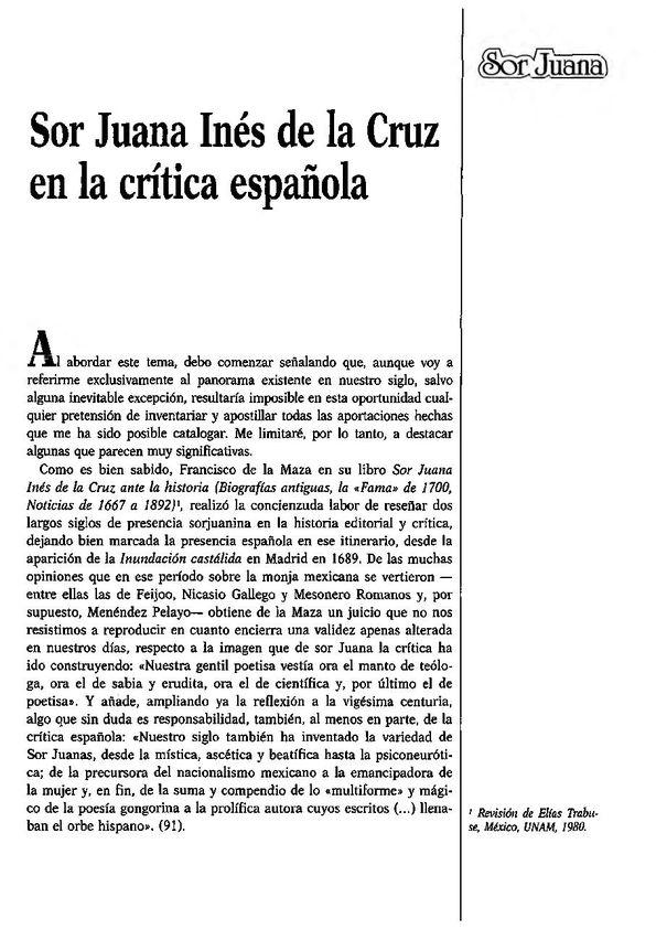 Sor Juana Ines De La Cruz